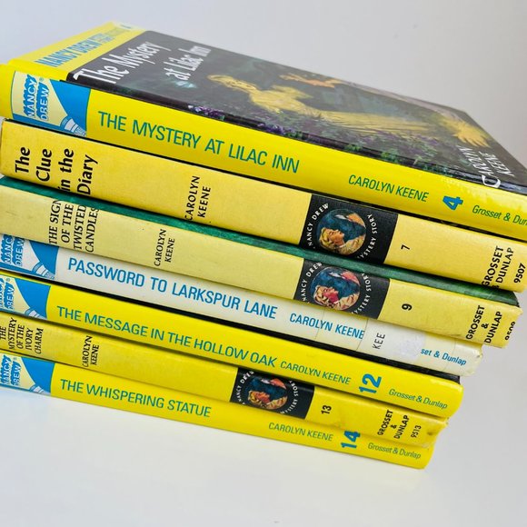 Nancy Drew by Carolyn Keene 7 Books Lot (4, 7, 9, 10, 12, 13, 14) Hardcover - Picture 4 of 6